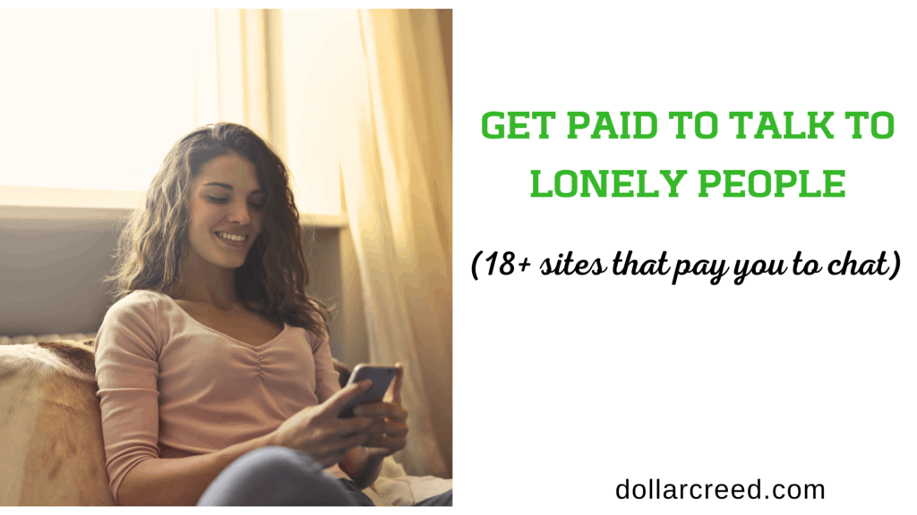 Image of get paid to talk to lonely people